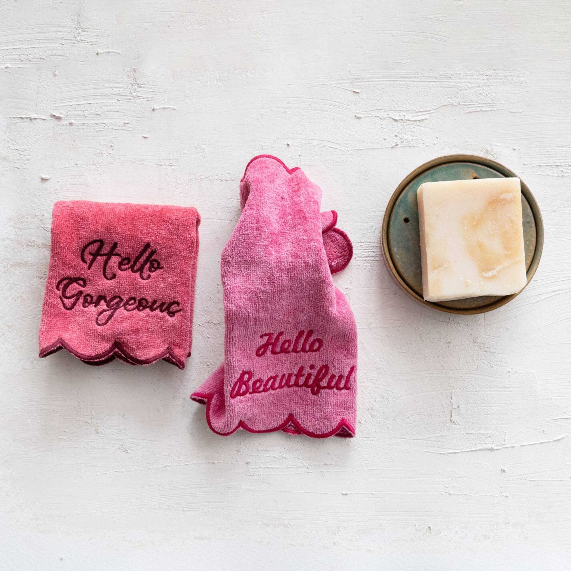 Hello Honey® Embroidered Sayings Cotton Bath Towel Set